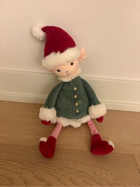 Jellycat Red and Green Holiday Elf Plush